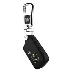 Luckesy кожа ключ крышка для Toyota prius 2012 LAND CRUISER 2007 2010 2015 ключеник Автомобильный держатель 3 кнопки key2a