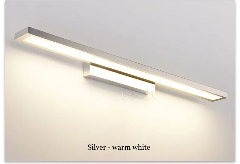 Современный 40 см длинный алюминиевый светодиодный настенный светильник для гостиной, ванной комнаты, как декоративное бра, светодиодный зеркальный светильник, 90-260 В, lamparas bra