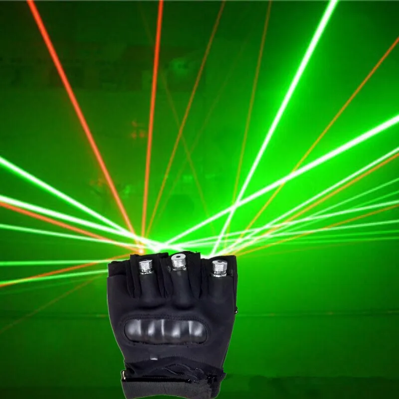 New Arrived Christmas Laser Gloves With 3 Pcs 532nm 80mw Green Red