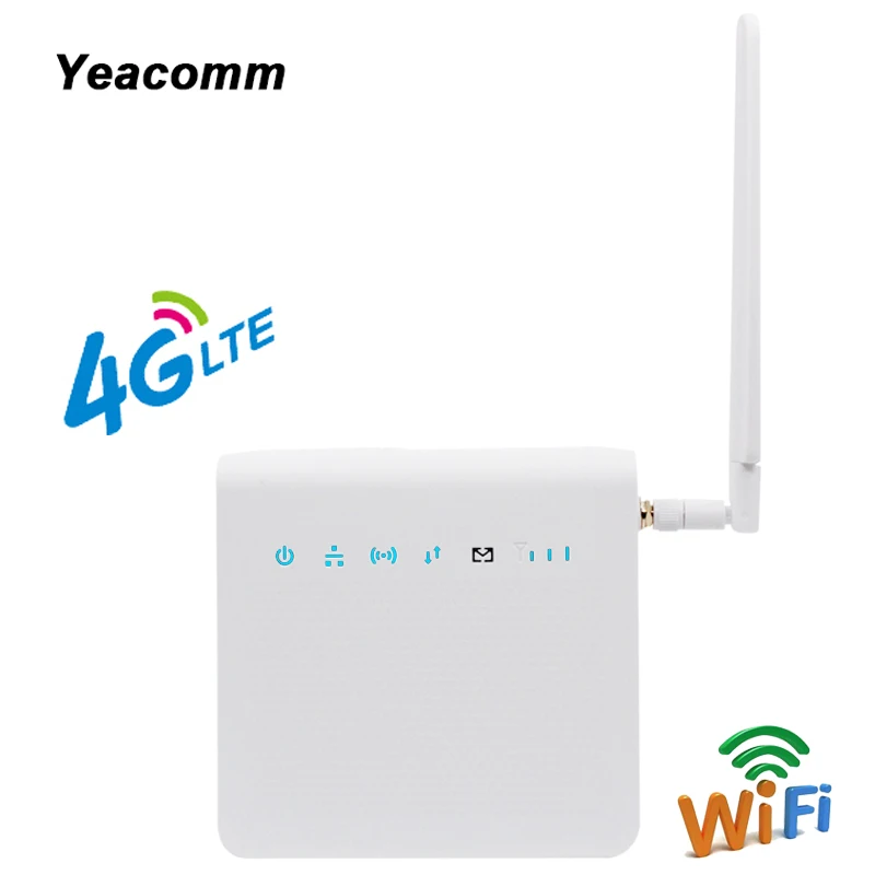 Разблокированный 300 Мбит/с закрытый LTE CPE 4G Мобильный Wi-Fi роутер с слотом для sim-карты и портом LAN