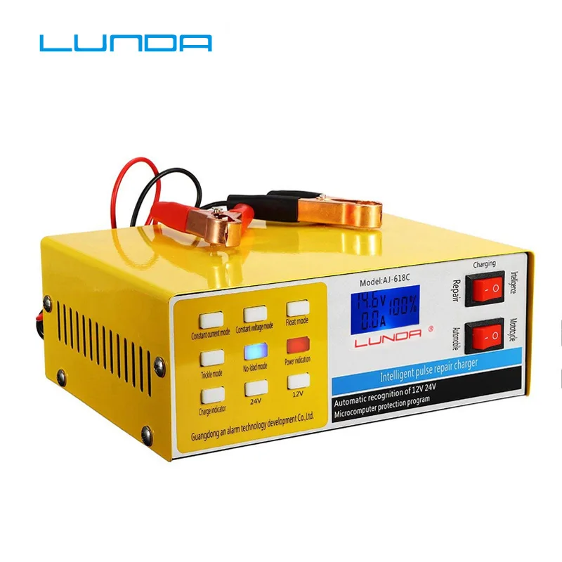 12 V/24 V 200AH автомобиля Батарея Зарядное устройство светодиодный Дисплей
