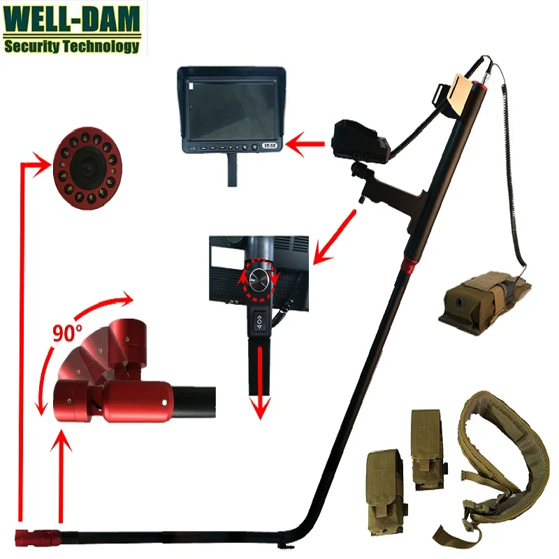 UVIS02 under vehicle inspection camera,under car search camerain Industrial Metal Detectors