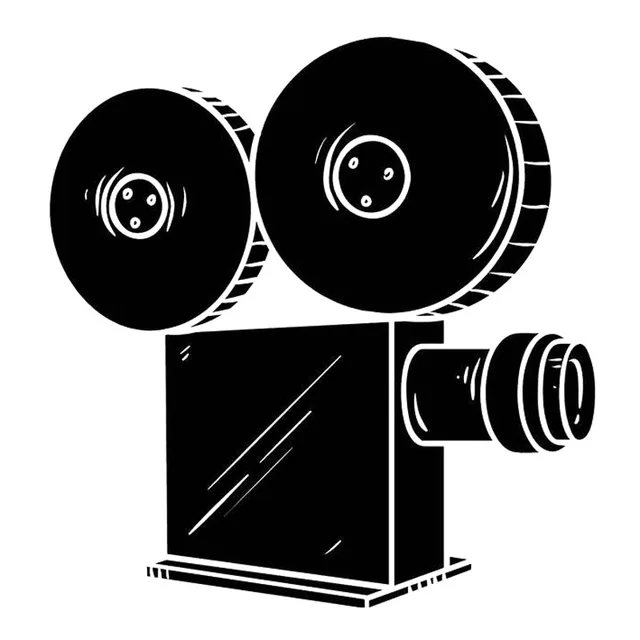 13.6 cm * 13.7 cm Film Proyektor Film Stiker Decals Sepeda Motor Vinyl