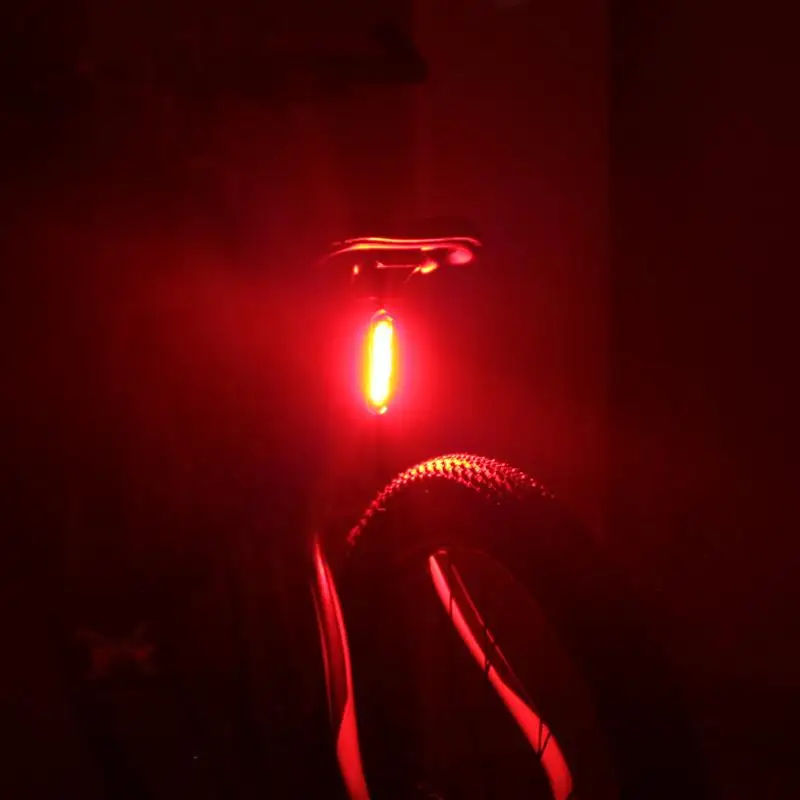 Красный синий велосипедный светильник USB Перезаряжаемый 5 режимов супер яркий COB