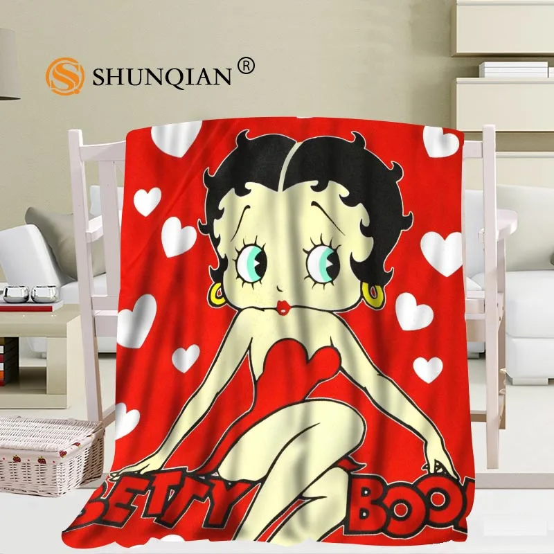 На заказ Betty Boop одеяло Коралловое одеяло s дорожный диван Falafel одеяло s Мягкий Пушистый Теплый 56x80 дюймов 50X60 дюймов 40X50 дюймов - Цвет: Blanket