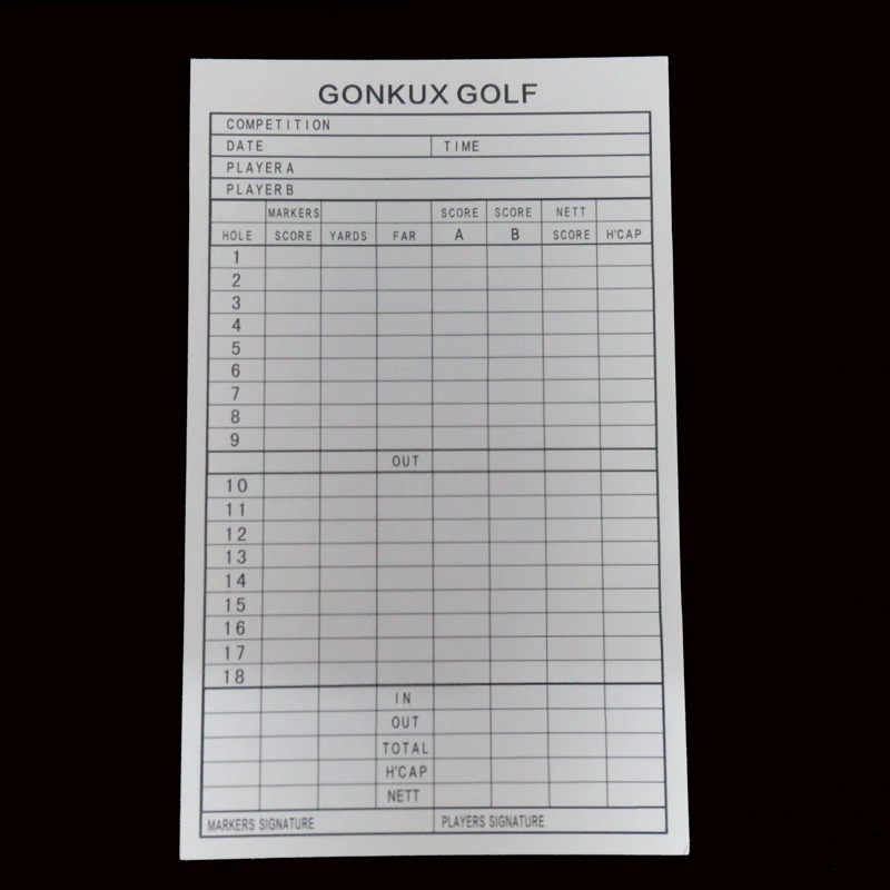 10 шт. gonkux, для гольфа Scorecard счет для игры в гольф клуб тактный аксессуар
