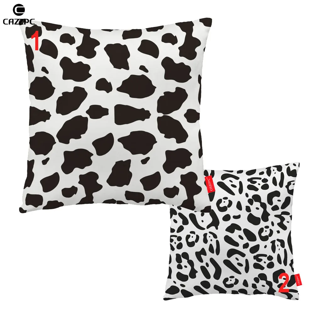 Black and White Dairy Cattle Dot Leopard Print Custom Decorative