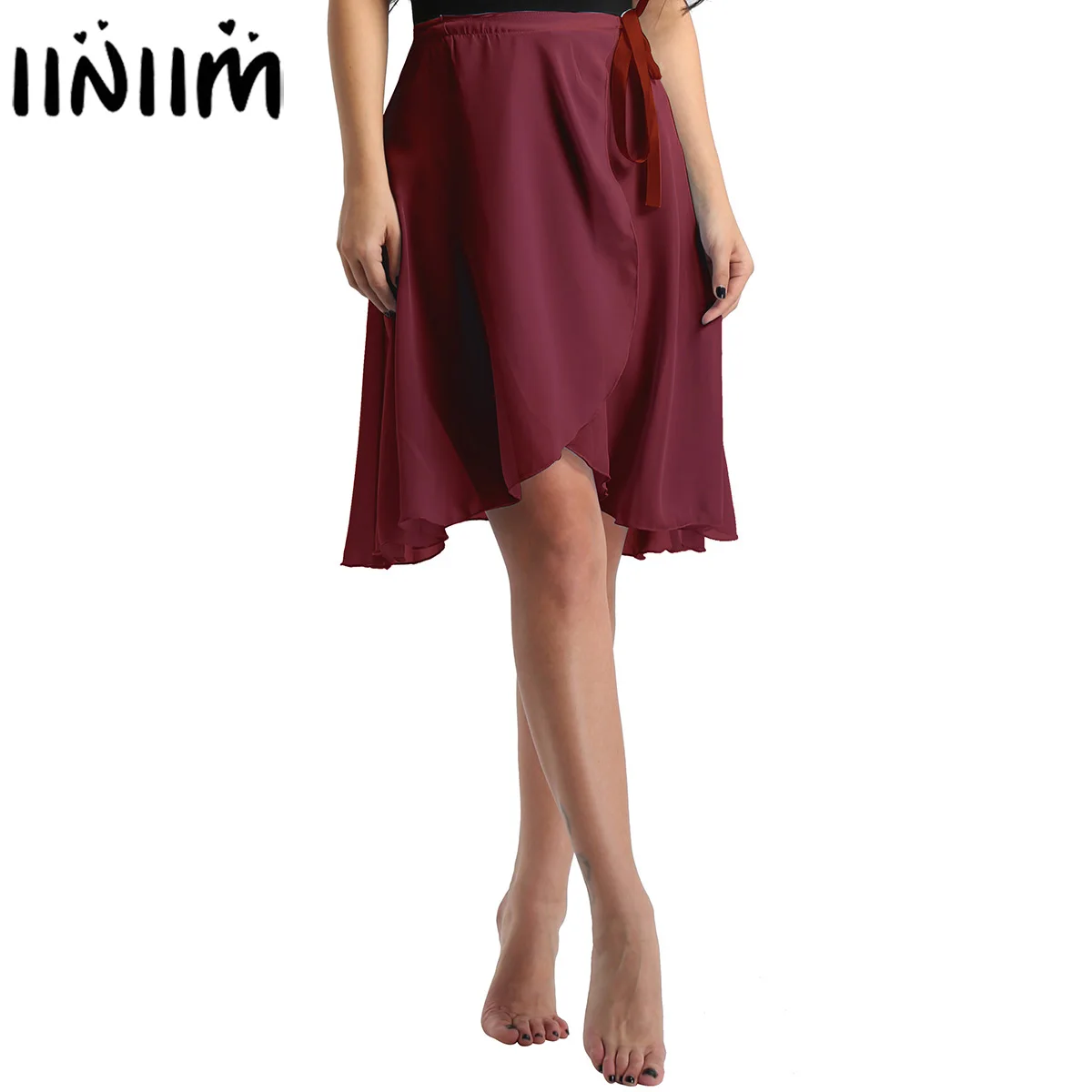 Ballet Leotards for Women Gymnastics Leotard Skirts Sheer Chiffon Wrap