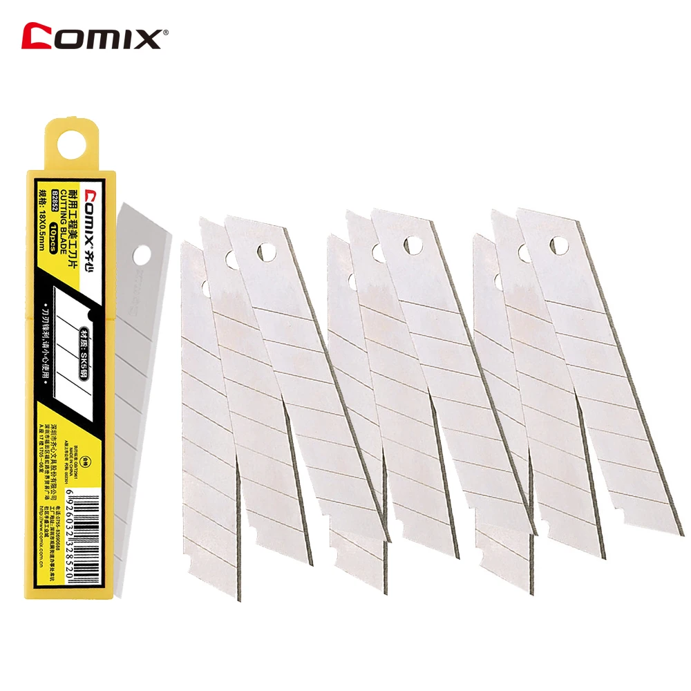 Comix 10pcs Refill Blades SK5 Precise Utility Blade Replaceable Cutting