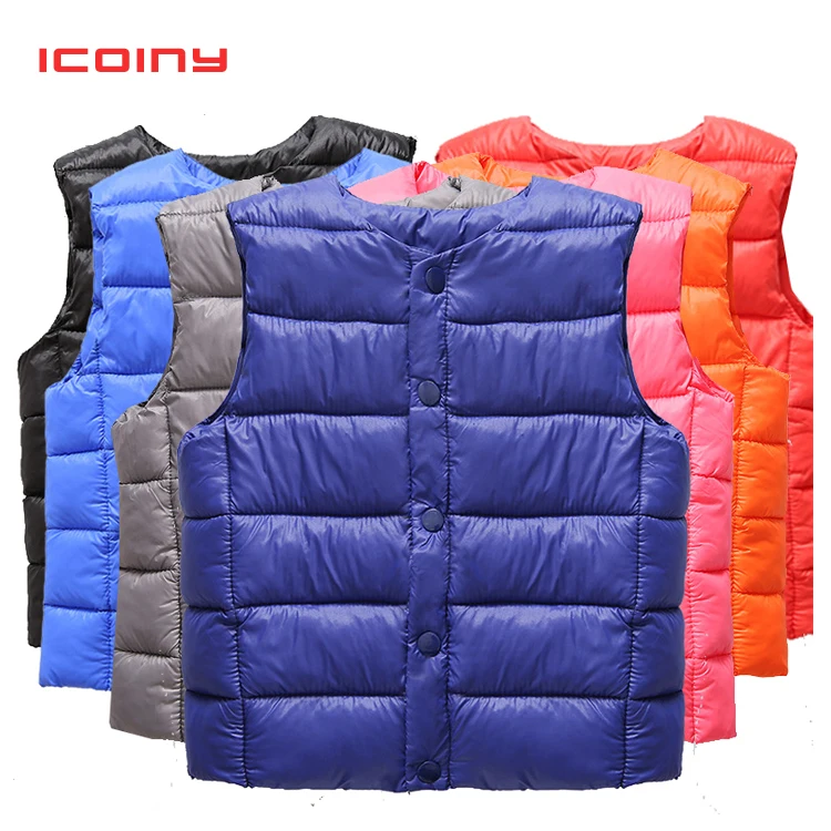 Autumn Winter Waistcoat Boys Girls Baby Coats Child Children Clothes Baby Down Jacket Kids Warm Stand Collar Down Vest