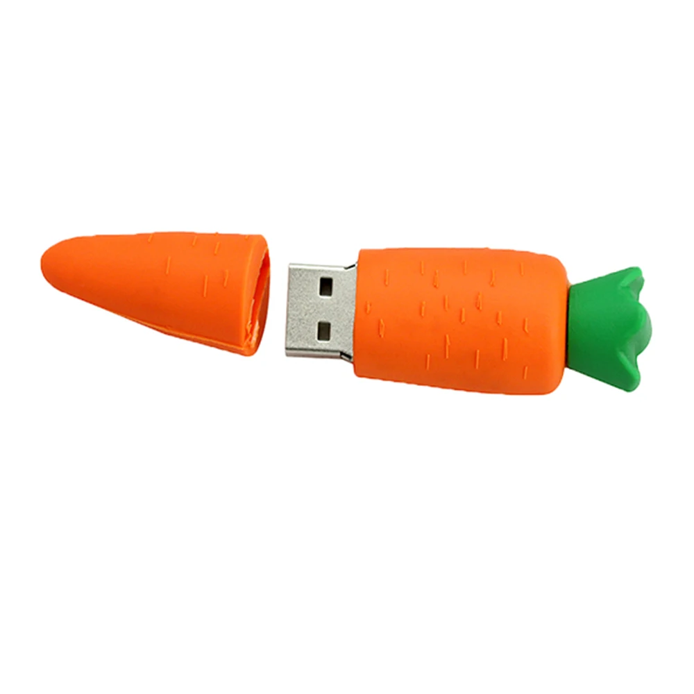 Забавный мультфильм растительного USB 2,0 флэш-накопители милый Еда морковь флешки 4 ГБ 8 ГБ 16 ГБ 32 ГБ 64 ГБ Memory Stick Творческий U диска
