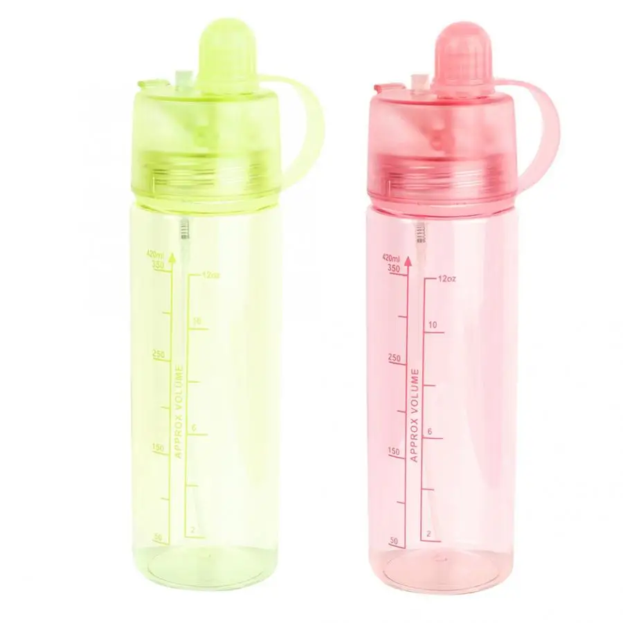 

420ML Practical Food Grade Plastic Sports Straw Water Bottles Portable Outdoor Travel Leak-proof Space Cup