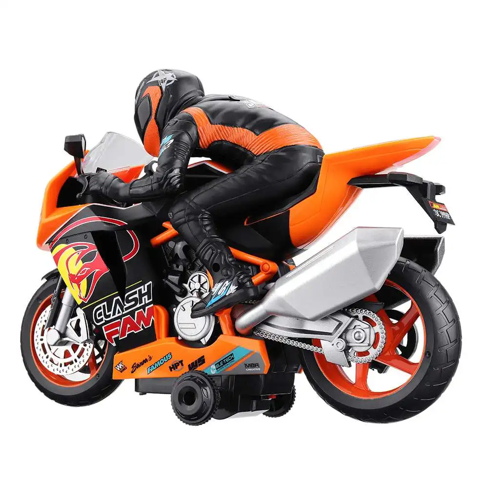 Rc Motorcycle 360 Rotation With Light Sound Car Rtr Model Mini Car Vehicle Outdoor Toys For Boy Toys 1/18 2.4G