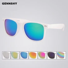 Винтажные Квадратные Солнцезащитные очки женские модные брендовые дизайнерские солнцезащитные очки пластиковая белая оправа с зелеными зеркальными линзами