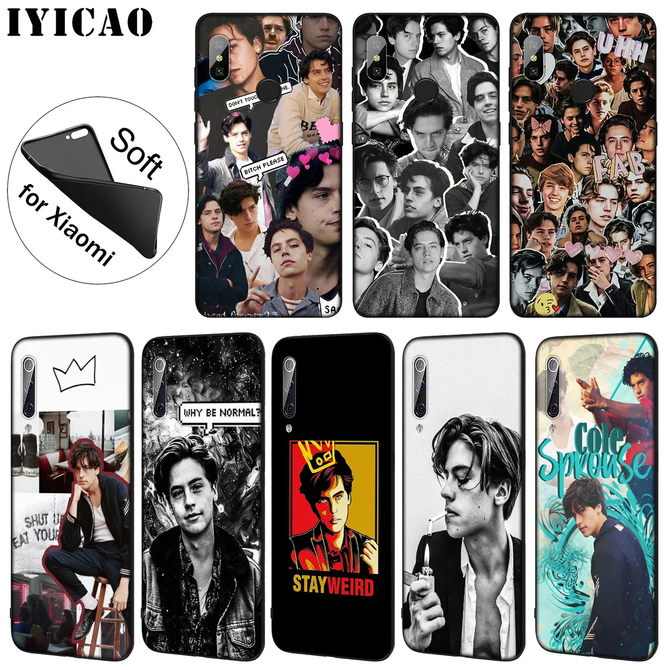 IYICAO Riverdale Cole Sprouse Soft Silicone Phone Case for Xiaomi Mi 10 9 9T CC9 CC9E 8 SE A3 Pro A1 A2 Lite 6 pocophone f1 |