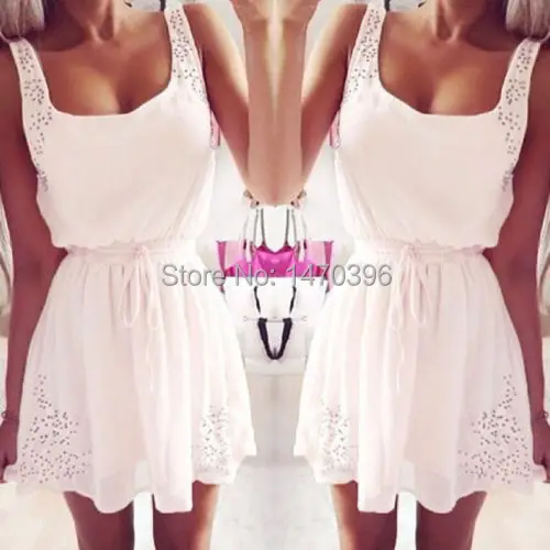  font b Sexy b font font b Women s b font White Sleeveless Summer Square
