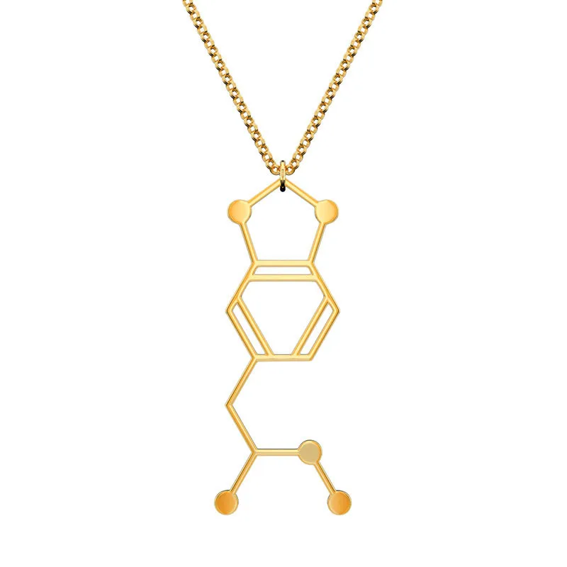 

MDMA Molecule Necklace Color free Choice Silver or Gold or Matte Black Free Ship