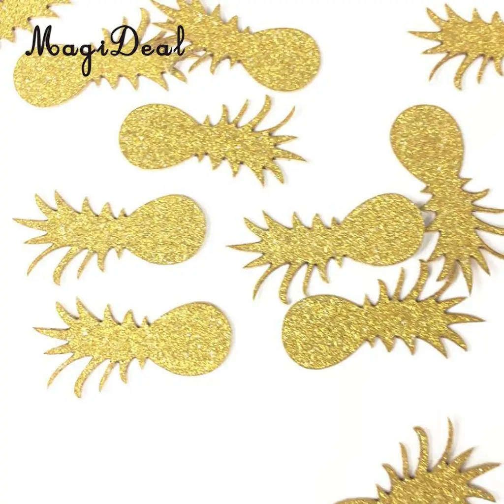 MagiDeal Glitter Pineapple Table Confetti Sprinkles Scatters Tropical Luau Beach Party Decorations Photo Prop
