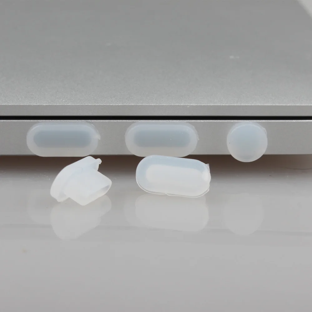 Силиконовая Пылезащитная заглушка протектор для Xiaomi Mi notebook Air 12 13 Pro 15 ноутбук 12,5 13,3 15,6 дюймов ноутбук Пылезащитная заглушка порты - Цвет: Прозрачный