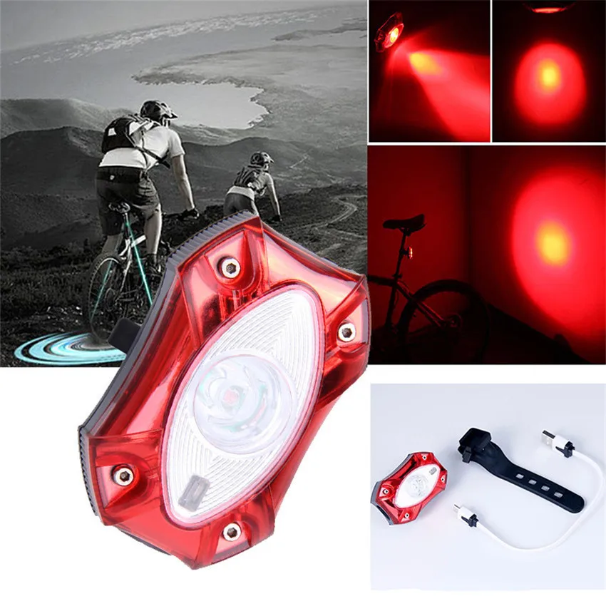 Impermeable Bicicleta Luz Trasera de seguridad Luz Bicicleta Trasera Bicicleta Luz Trasera Usb recargable Bicicleta Luz LED 40AT18