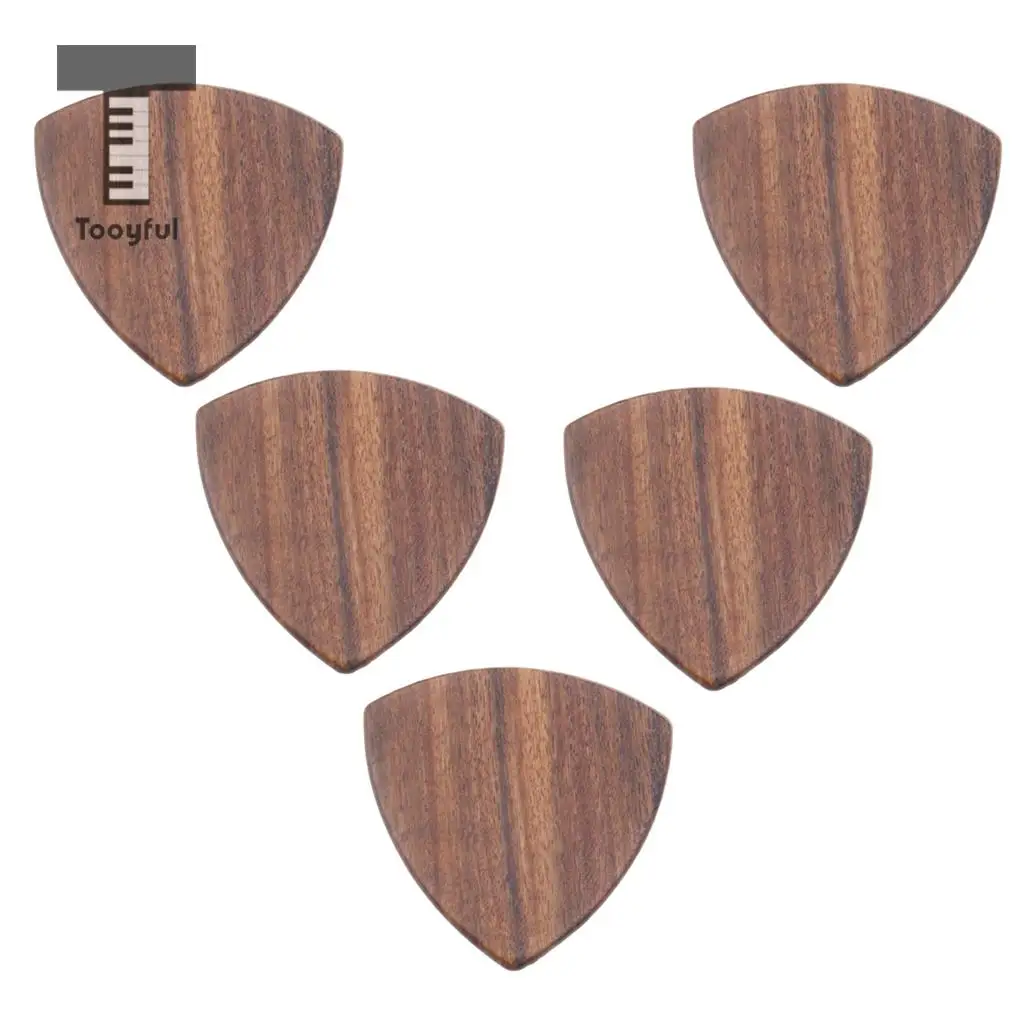Tooyful 5 Pieces Polished Bass/Ukulele/Banjo/Guitars Picks Plectrums 2mm Thickness Musical Instrument Accessory