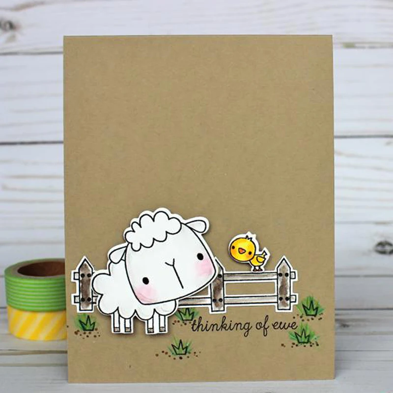 

Little Cartoon Sheep Prints Transparent Clear Silicone Stamp/Seal for DIY scrapbooking/photo album Decor card making