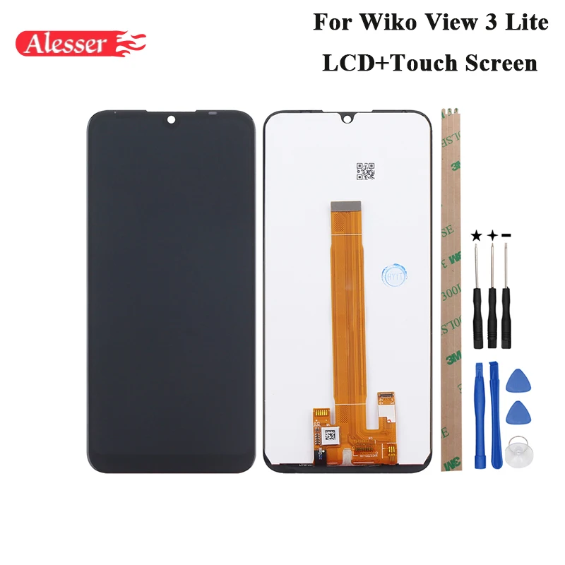 

Alesser For Wiko View 3 Lite LCD Display and Touch Screen 6.09'' Assembly Repair Parts With Tools For Wiko View 3 Lite Phone