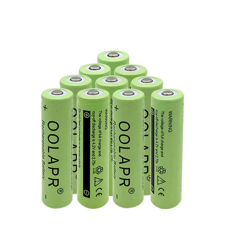 

OOLAPR 10X18650 High Capacity 3000mAh 18650 Battery 3.7V Rechargeable Li-ion Battery for Led Flashlight Green---Free Shipping