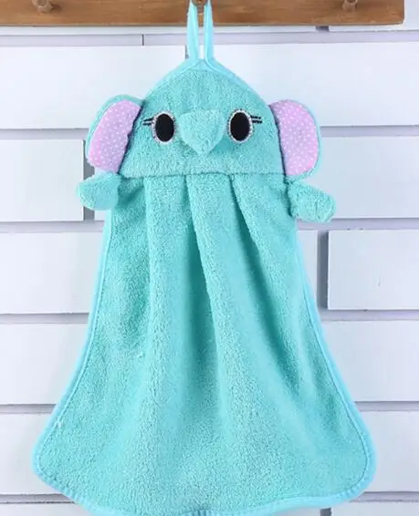 Blue elephant Для кухни и ванной полезное детское полотенце из микрофибры для рук, Мягкая Детская плюшевая ткань, впитывающее полотенце - Цвет: Blue elephant