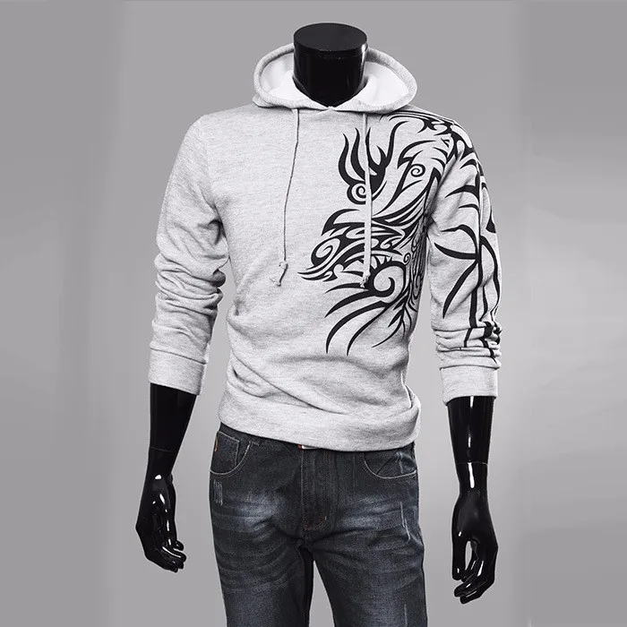 Autumn Winter Men Sport Hoody Sweatshirt 2016 Fashion Print Slim Fit Pullover Male Hoodies Men Casual Sportswear6