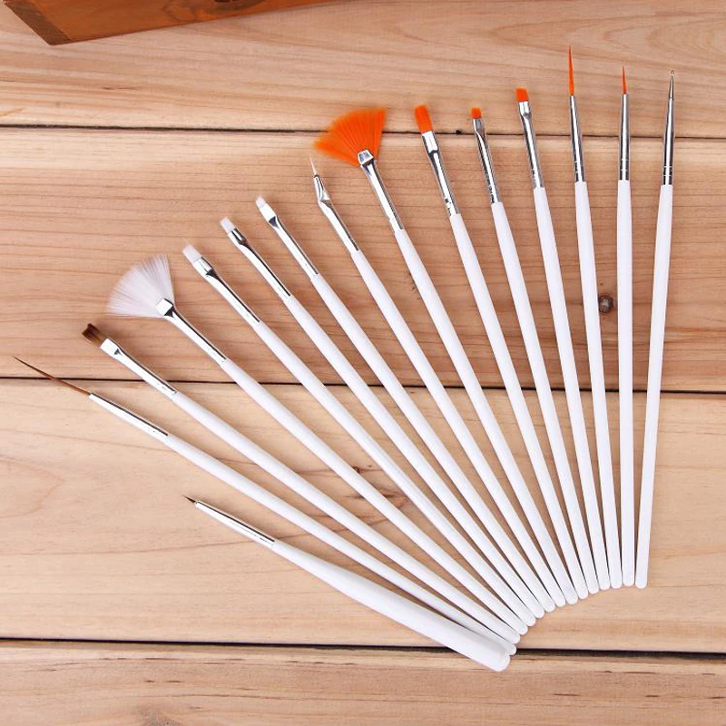 

Kolinsky Sable Brush Acrylic Nail Art Design Brush 15 Pcs/Set Painting Pen For False Nail Tips UV Nail Gel Polish Draw Tool