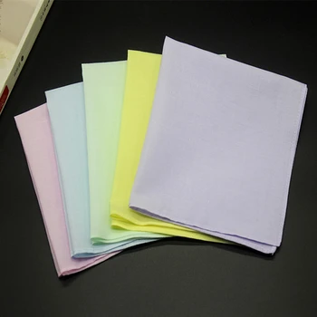 

20PCS Pure Color Handkerchief Cotton Handkerchief Ms. Men's 28cm* 28cm Pocket Square Wedding Plain DIY Print Print Hankies