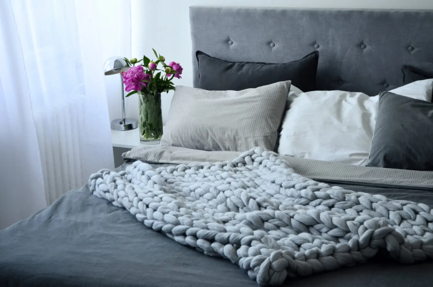 Мягкое плотное трикотажное одеяло из гигантской пряжи, ручная работа, реквизит для фотосессии, одеяло s CrochetLlinen, мягкое вязаное одеяло s