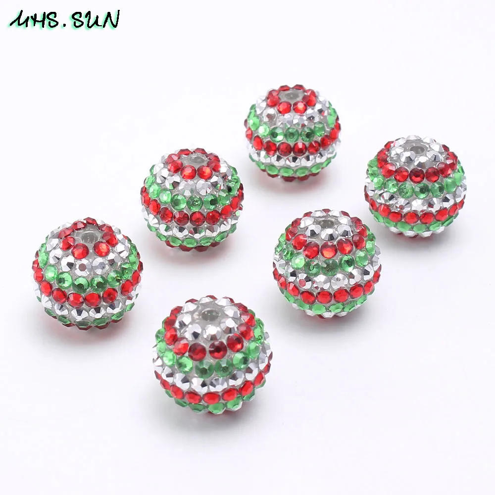 6-1 (2),50pc,18MM-$16.25,20MM-$20,22MM-$22.35.Chunky Resin Rhinestone Beads Handmade Kids Jewelry Making DIY Ball Beads 50pcslot Loose Stripe Beads DriopshippingJPG