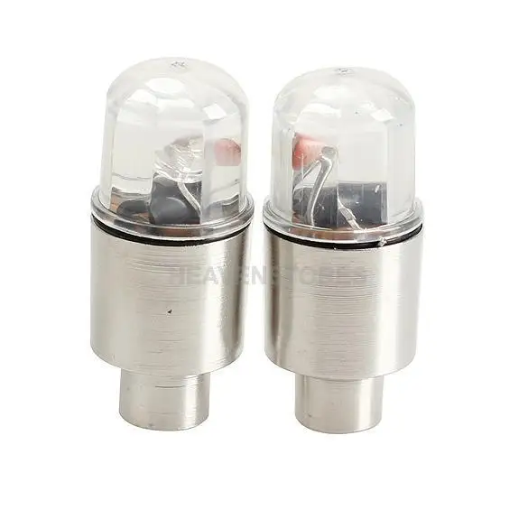 2 X Car Motorcycle Tyre Neon LED Valve Cap Stem Light hv3nlight