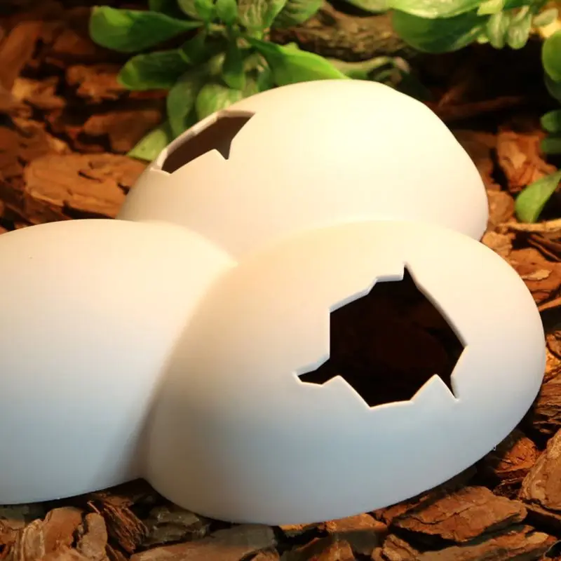 

Reptile Hiding Cave Animal Pet Case creative decorative Egg Shell Decoration For Turtle Lizard Snake