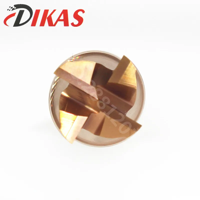 Dikas 55HRC d12* D12* 75L* 4F материал из карбида, плоскоугольные конец фрезы с плоским наконечником с 4 канавками с 12 мм нанопокрытие использовать для высокоскоростной фрезерный станок с ЧПУ