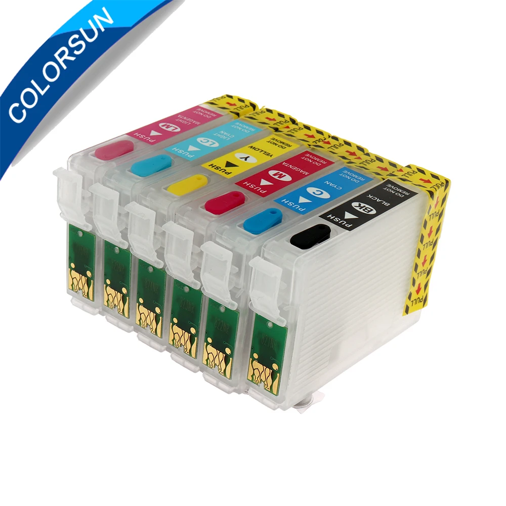 Многоразовые чернильные картриджи Colorsun T0821 82N для EPSON