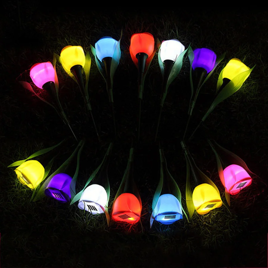 solar flower lights led 