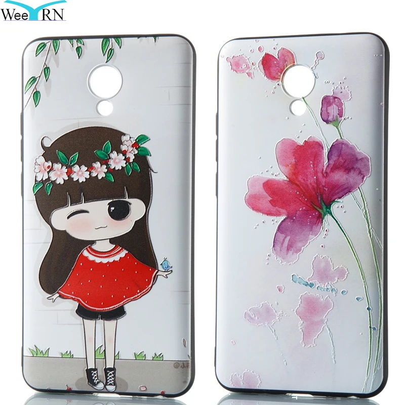 

Funda Meizu M5 M5c M5s M5 Note Cases Silicone Soft Cover for Meizu M5 M5c M5s M5 Note Cute 3D Flowers Printing TPU Case