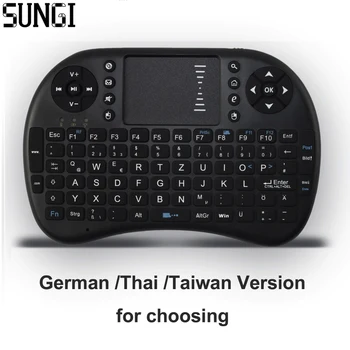 

German/Thai/Taiwan I8 2.4 GHz Wireless Mini Keyboard Air Mouse Touchpad Remote Control For Android TV Box Notebook Tablet PC