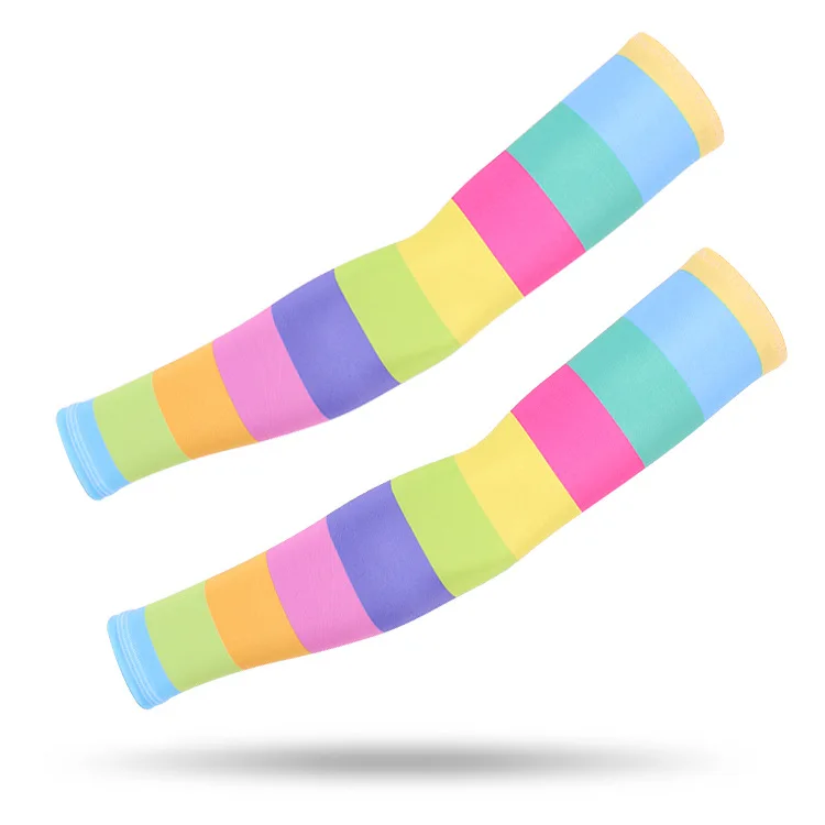 Color 12 1 пара эластичный Мультфильм Дети Охлаждающий руку рукава для девочек мальчиков лето защита от солнца УФ детские спортивные нарукавники ледяной шелк рука теплые - Цвет: Color 12