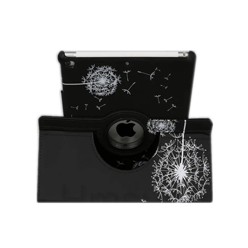 

360 Rotating cover Case For Apple iPad 6 iPad Air 2 Rotation Dandelion pattern Leather Cover for Apple iPad 6 Tablet