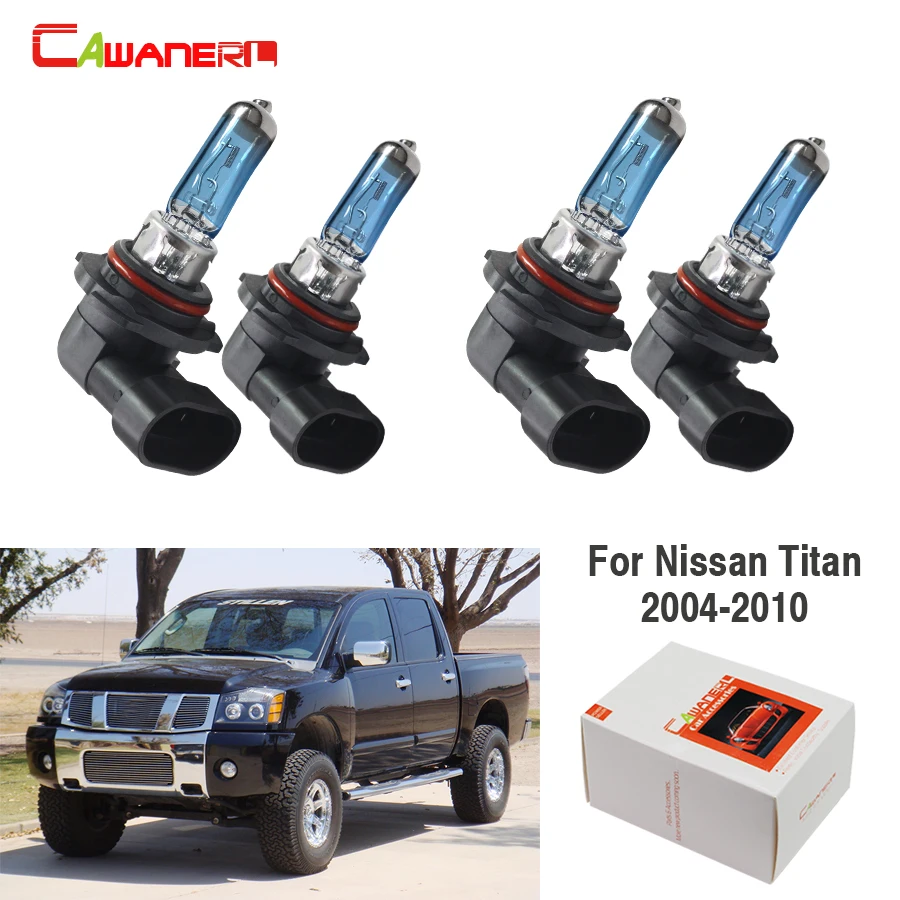

Cawanerl For Nissan Titan 5.6L 2004-2010 100W 9005 & 9006 Car Headlight Light High Low Beam Halogen Bulb 12V High Power 2 Pair