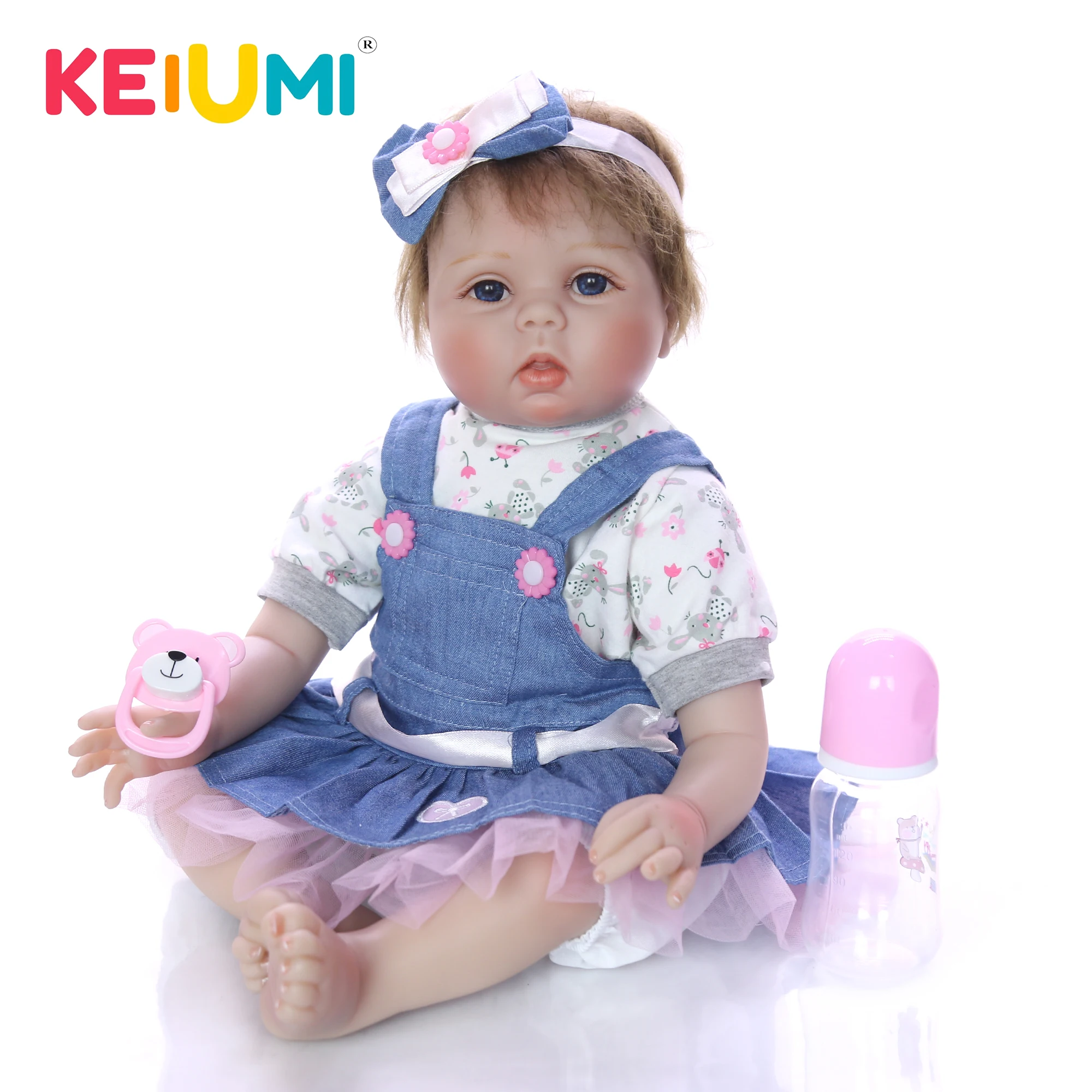 Оптовая продажа мягкие силиконовые куклы реборн KEIUMI 55 см реалистичные принцессы