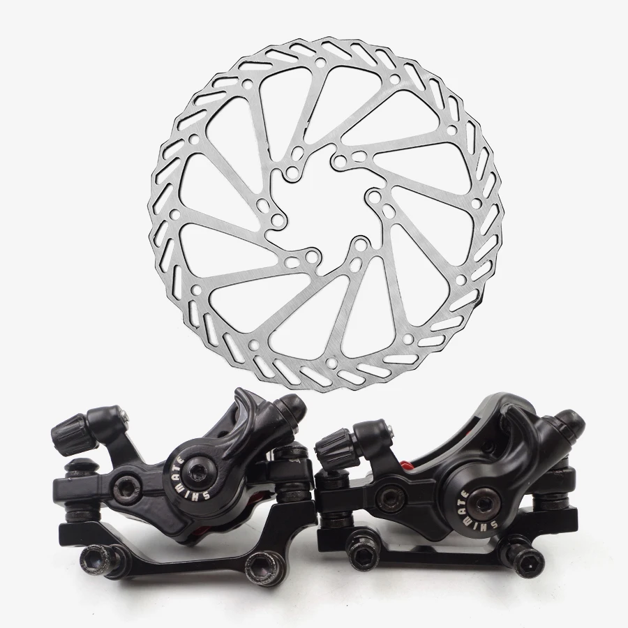 

Mountain bike brake front and rear wire pull disc brake accessories bicycle brake rotor parts aluminum alloy mechanical brake