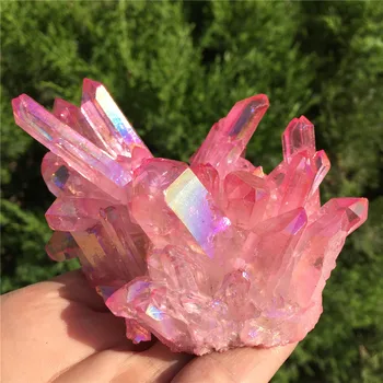 

Aura Crystal Cluster Angel Aura Titanium Quartz Crystal Stunning Rainbow Specimen Minerals Reiki Healing