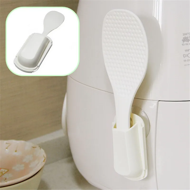 Creative Rice Paddle Spoon Holder With A Suction Cup Can Adsorbed On