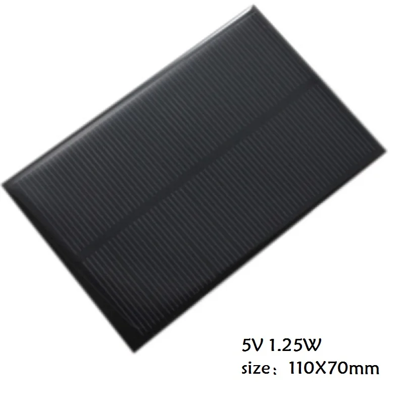 

1.25W 5V / 0.6W 6V Solar Panel Module Monocrystalline For Battery Cell Phone Charger DIY Model