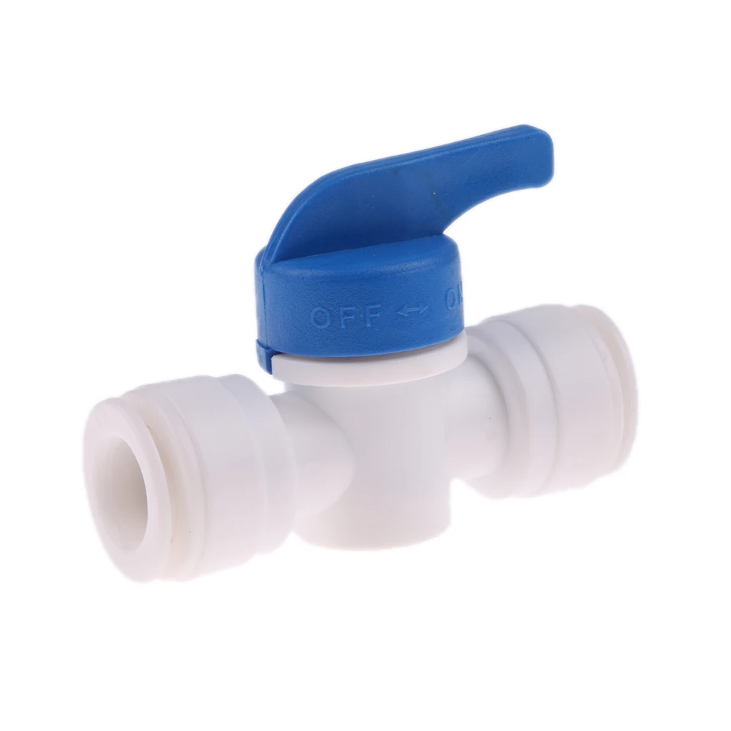 3/8'' OD Tube Ball Valve Quick Connect Shut Off for RO Water Reverse Osmosis